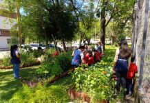 EN RESISTENCIA Jardineritos de la UNNE visitaron IAGRO y aprendieron en la huerta didáctica