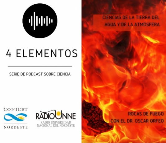 «Rocas de fuego», tema del tercer capítulo de la serie que realizan CONICET y Radio UNNE Serie de Podcast 4 Elementos
