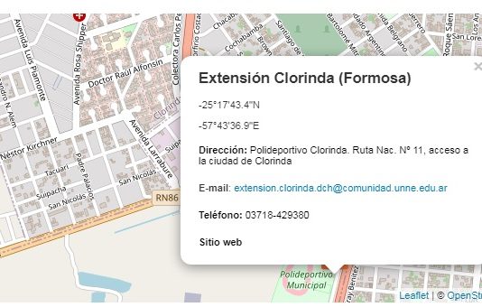 Mapa Interactivo de la UNNE: información actualizada y categorizada por dependencias y regiones