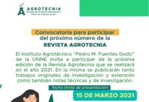 Divulgación científica-Revista El Instituto Agrotécnico invita a participar del próximo número de la Revista Agrotecnia