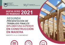 Será el día 21 de abril, a las 18, por Zoom Segunda presentación de Trabajos Finales de la Diplomatura en Construcción en Madera Segunda Presentación Trabajo Finales Construcción en Madera