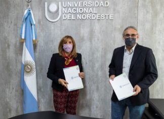 COOPERACIÓN La UNNE firmó convenio con el Ministerio de Agricultura de la Nación: Impenetrable e Iberá, en agenda de trabajo conjunto La rectora, Delfina Veiravé y el ministro Ing. Agr. Luis Basterra firmaron un convenio marco de cooperación entre la cartera nacional y la Universidad.