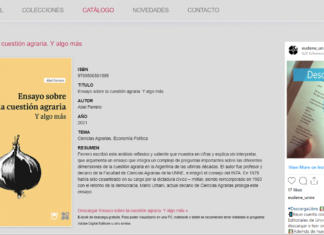 Ensayo sobre la cuestión agraria, Y algo más escrito por el ingeniero Abel Ferrero Eudene presenta su segundo ebook de descarga libre disponible en el catálogo de la editorial