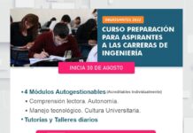 Destinado a ingresantes 2022 La Facultad de Ingeniería inscribe para el Curso de Preparación para Aspirantes a estudiar sus carreras Curso para Aspirantes en Facultad de Ingeniería