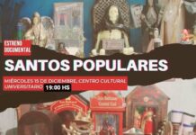 15 DE DICIEMBRE EN EL CENTRO CULTURAL UNIVERSITARIO Comunicación Social estrena el documental “Santos Populares”