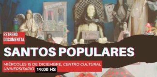 15 DE DICIEMBRE EN EL CENTRO CULTURAL UNIVERSITARIO  Comunicación Social estrena el documental “Santos Populares”