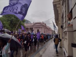 Veiravé: “A las mujeres nos exigen muchas más credenciales que a los varones” La Rectora de la UNNE, Delfina Veiravé saluda y aplaude la marcha del #8M, en el Día Internacional de la Mujer.