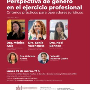 Derecho organiza una jornada sobre perspectiva de género en el ejercicio profesional