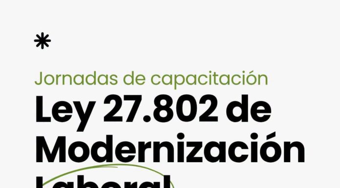 Derecho impulsa las Jornadas de Capacitación en torno a la Ley de Modernización Laboral