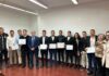 Árbitros federales de fútbol que no pudieron asistir a la AFA, recibieron su titulación de manos del rector Larroza