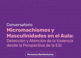 ESTE LUNES 25 DE NOVIEMBRE Conversatorio sobre micromachismos y masculinidades en el aula, en el Día de la Eliminación de la Violencia con la Mujer