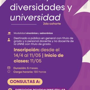 La UNNE dictará una nueva cohorte de la Diplomatura Superior en Género, Diversidades y Universidad
