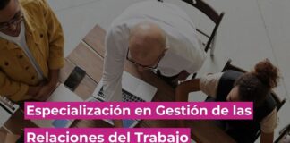 SE CURSA DESDE AGOSTO 2024 Inscriben a la Especialización en Gestión de las Relaciones del Trabajo