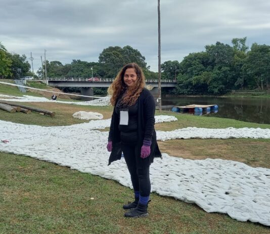 Una obra para la conciencia ambiental, la propuesta de Fabiana Larrea, docente de la UNNE y artista invitada de la Bienal 2022