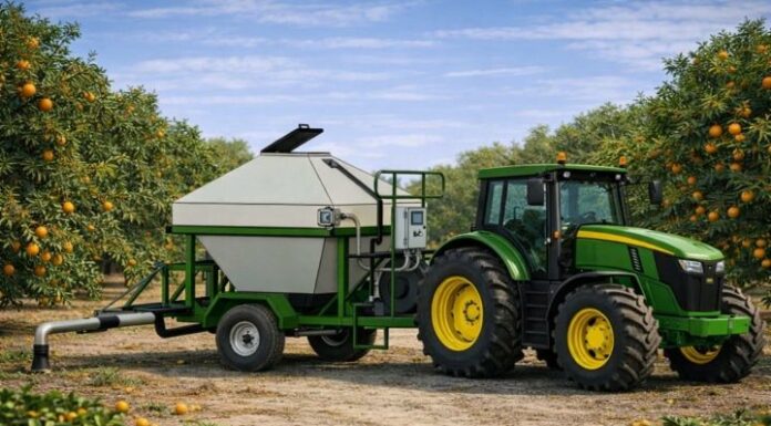Diseñaron una fertilizadora localizada y de precisión para frutales del Nea
