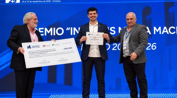 Un ingeniero de la UNNE ganó el premio bienal “Ing. Luis María Machado” por un innovador desarrollo estructural