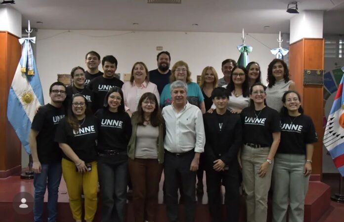 Inv. UNNE que participaron de la jornada de AUGM con el rector Larroza