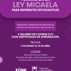 Desde la UNNE convocan a referentes estudiantiles a participar de la formación en Ley Micaela