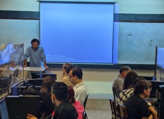 Primera clase del curso de Informática Accesible para personas con discapacidad visual en la UNNE