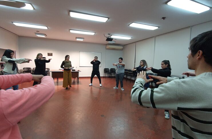 En septiembre, «El Derecho va al Teatro» Archivo. Durante el Taller el ABC del Teatro realizado en el año 2022 en la Facultad de Derecho.