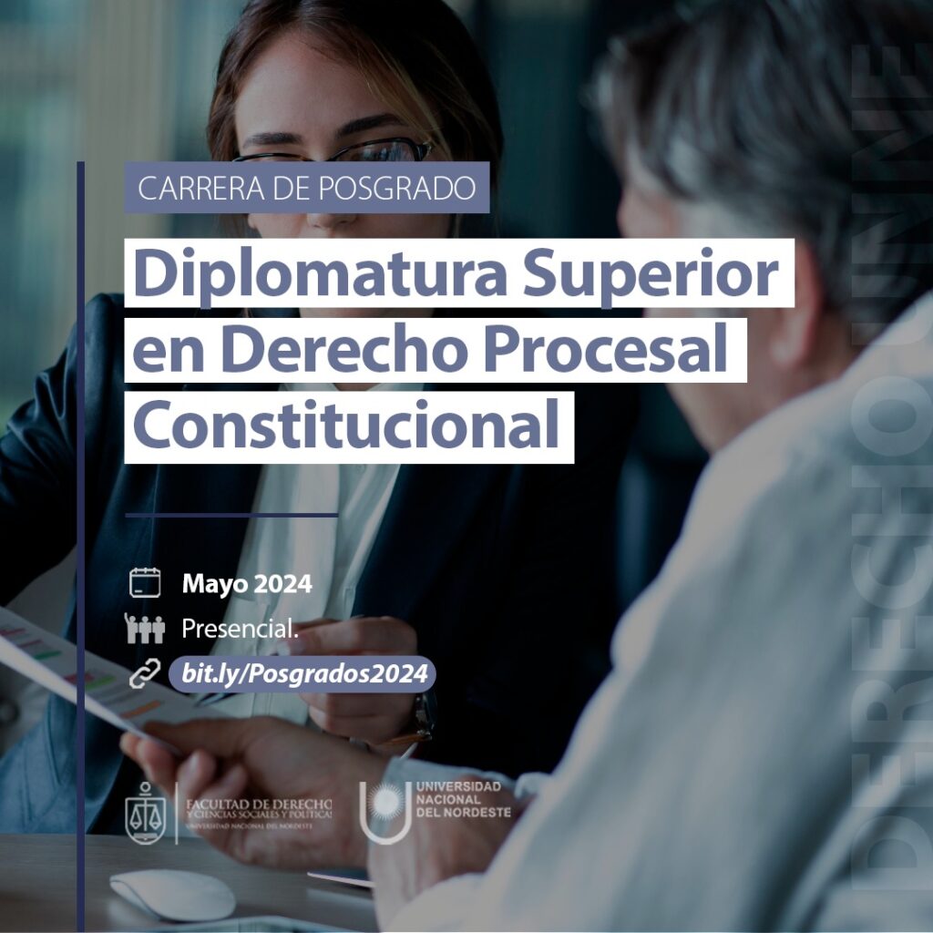 Ofertas de posgrado de mayo, modalidad virtual en Derecho de la UNNE ...