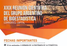 La XXIX Reunión Anual del Grupo Argentino de Bioestadística se realizará en la UNNE