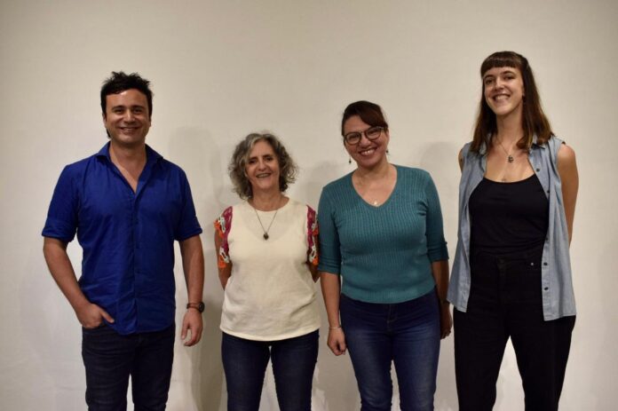 Delegados del CCU: (de izq a der) Claudio Vallejos,; María Andrea Airin ; Debora Durán y Florencia Terraes.